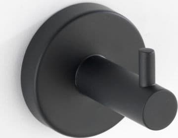 Wenko Uno Bosio veggkrok 5,5 cm, matt sort rustfritt stål