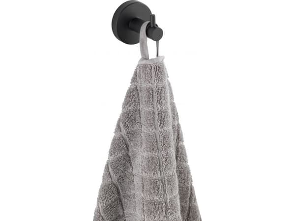 Wenko Uno Bosio veggkrok 5,5 cm, matt sort rustfritt stål
