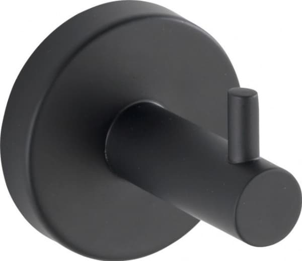 Wenko Uno Bosio veggkrok 5,5 cm, matt sort rustfritt stål