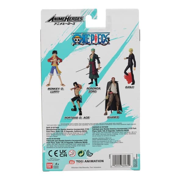 Actionfigurer One Piece Bandai Anime Heroes: Shanks 17 cm