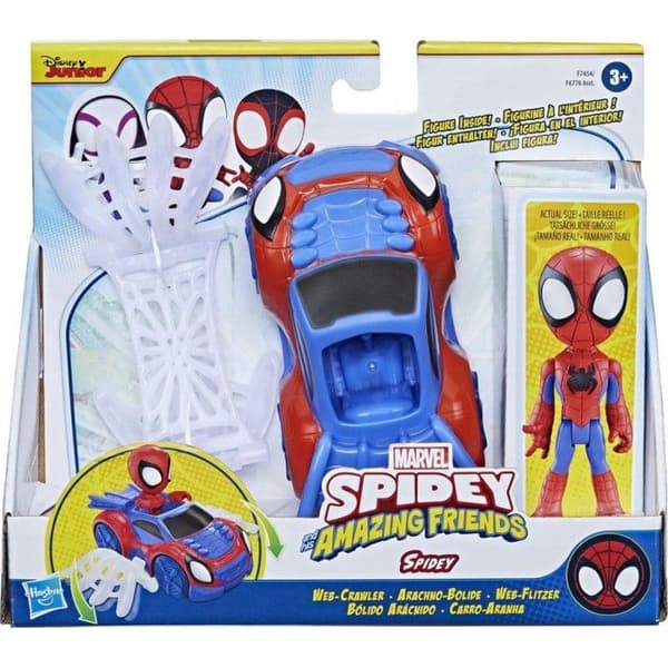 10 cm ledad figur och fordon Spidey och hans extraordinära vänner - HASBRO - Vit - Barn - Blandat