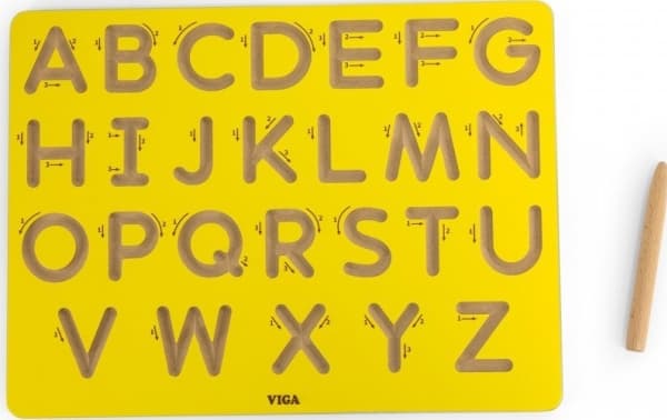 Viga Toys Graphomotor Board Stora bokstäver Lär dig skriva Lumarko!