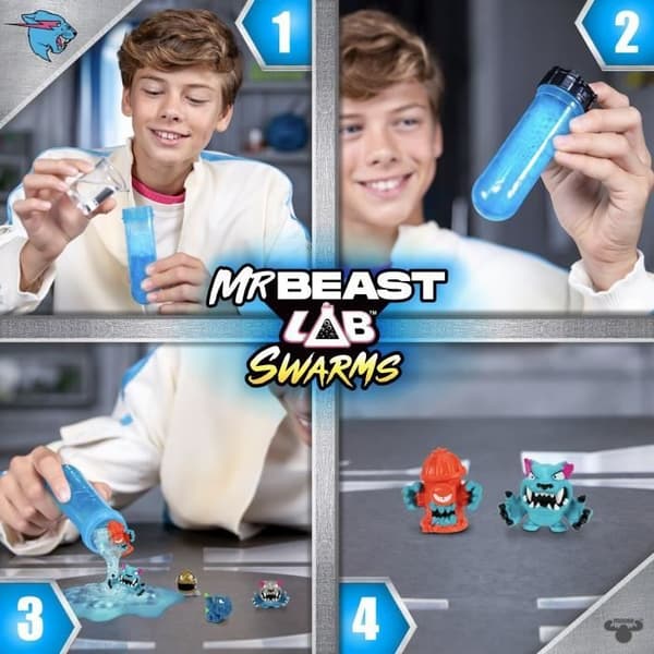 Miniatyrfigurer - MrBeast Lab Swarms - 5 slumpmässiga modeller, 1 tum, över 100 att samla in