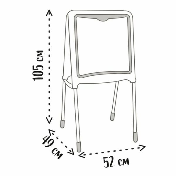 Dobbeltsidet tavle Smoby Foldbar 80 Dele 105 x 49 x 52 cm