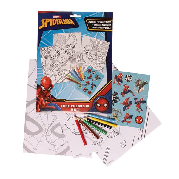 Marvel Spiderman Coloring set med 6 Färgpennor