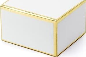 Party Deco Dekorationsask, vit och guld, 6x3,5x5,5 cm, 10 st universal
