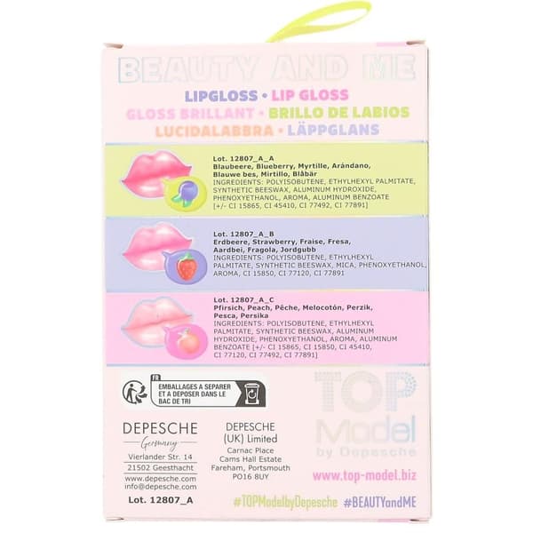 TOPModel Läppglans, 3-pack Bauty and Me