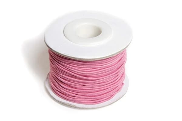 Pearl n Fun Elastisk Tråd Rosa 1,2mm x25 m