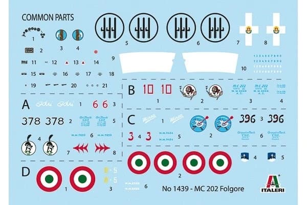 Italeri Modellflygplan Italienskt Stridsflygplan  MC.202 Folgore