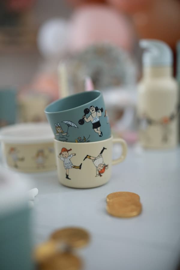 Pippi Cirkus, Mugg med handtag, Gul - Rätt Start