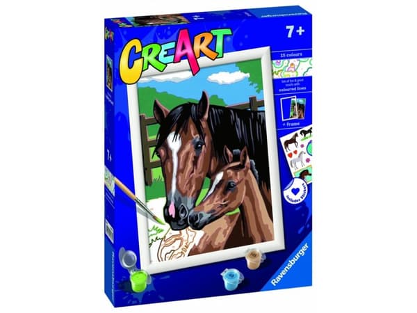 Puslespill Ravensburger CreArt for barn: Koń i kotki