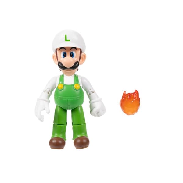 Super Mario Figur 10cm W41 Luigi with Fire Accessory