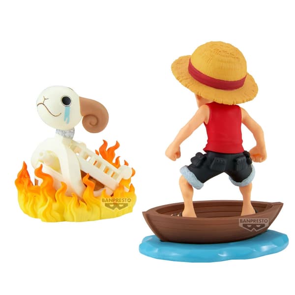 One Piece Luffy &#38; Going Merry Log Stories figure 8cm