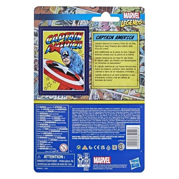 Captain America MARVEL LEGENDS Retrofigur - 9,5 cm - Multiartikulerad