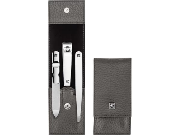 ZWILLING CLASSIC INOX for manikyr – antrasitt lærveske, 3 elementer