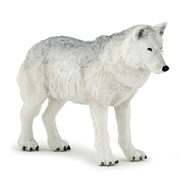 Polar Wolf Figurine - PAPO - LA VIE SAUVAGE - Vit - Inomhus - Barn - 3 år och uppåt