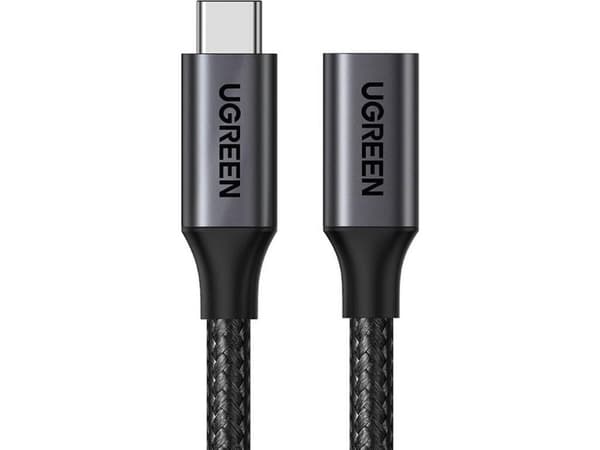 USB-Ugreen USB-C 3.2 förlängningskabel UGREEN US372 USB-C hane till USB-C Gen 2 hona 1m (svart)