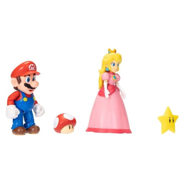 Super Mario figurer Mario och Peach