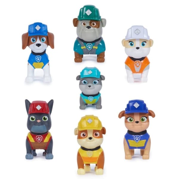 Paw Patrol Rubble och Crew Figurer 7 stycken