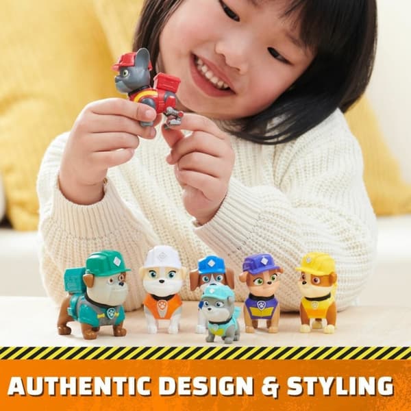 Paw Patrol Rubble och Crew Figurer 7 stycken