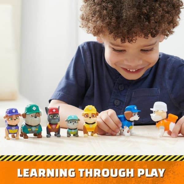 Paw Patrol Rubble och Crew Figurer 7 stycken