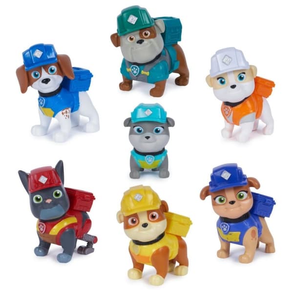 Paw Patrol Rubble och Crew Figurer 7 stycken
