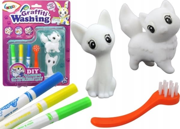 LeanToys Konstnärliga DIY-kattfigurer 2st Penselpennor