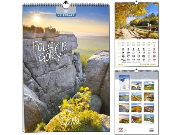 Kalender 2025 13 planscher B3 Polska berg EDUKAMP