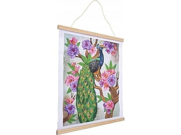 Epee juliste 35x45cm timantti mosaiikki riikinkukko ja pioni timanttimosaiikki