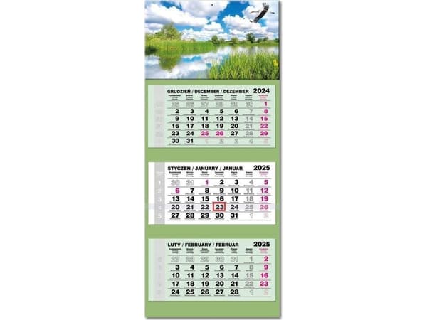 Kalender 2025 trefaldig LUX konvex Masurien