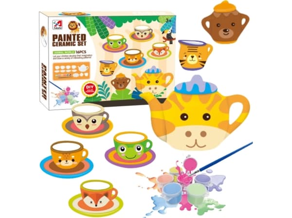 3D painting tea set