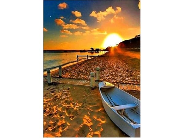 Maleri etter tall - 40x50cm Solnedgang