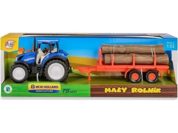 New Holland T5 traktor med henger for transport