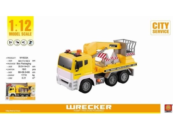 Construction vehicle with aerial lift