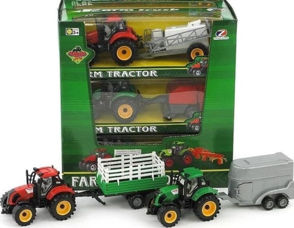 Traktor med jordbruksmaskiner eller släpvagn MIX