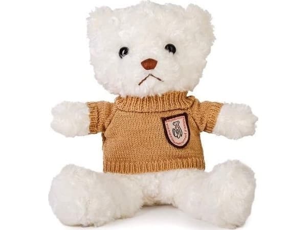 Valkoinen 22cm nalle pusero lattea