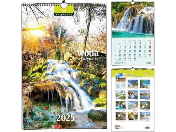 Kalender 2025 7 plåtar B3 Vatten