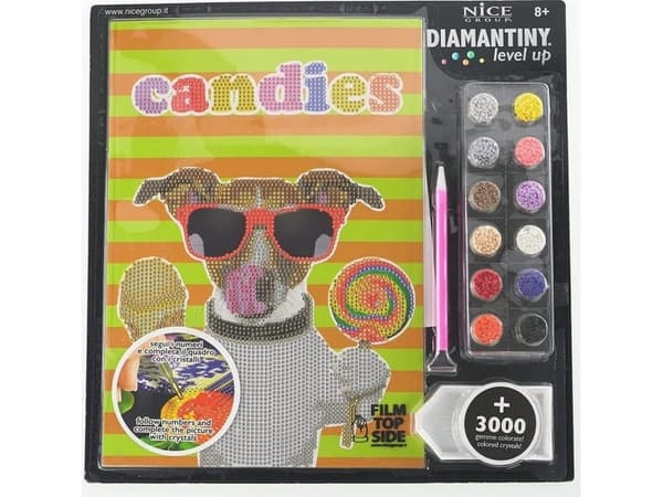 Russell Selvklebende paljettmosaikk Pies Candies 32x32 B/C RUSSELL