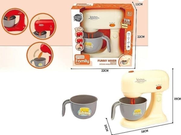 Battery operated mixer with light and sound