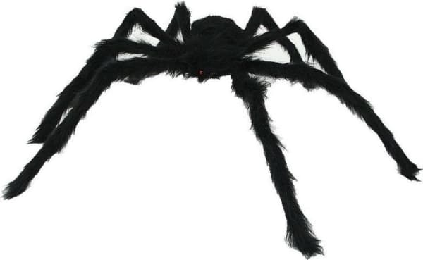 Spider plysj sort 80cm