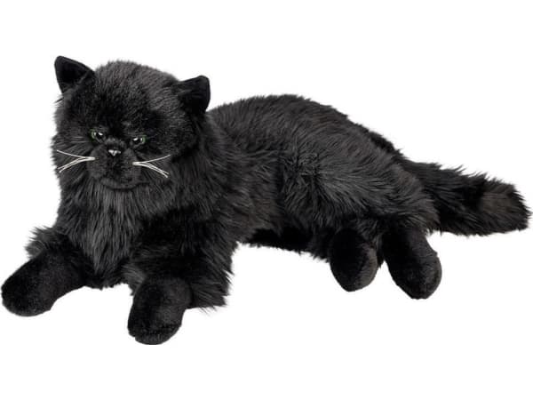 Persian cat lying black 36cm 14104 23223