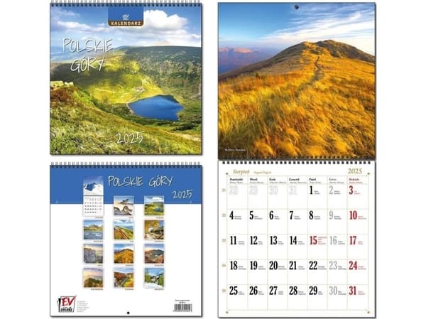 Kalender 2025 30x60 13 tavler Polske fjell