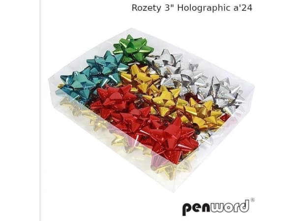 Party Deco Rozety holographic (24szt)