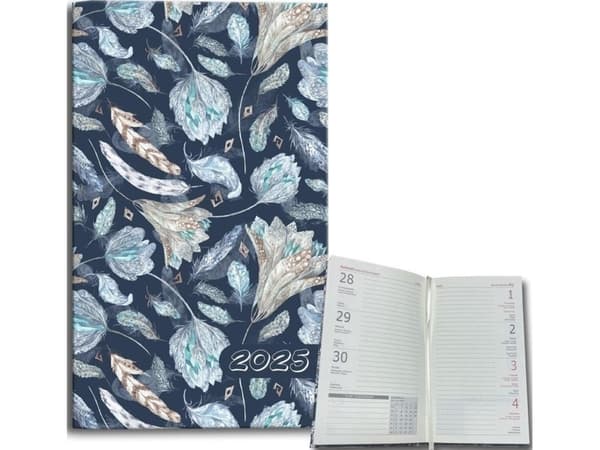 Kalender 2025 A6 ukentlig Blomster boho