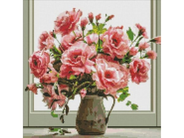Diamantmosaikk - Bukett Aroma 40x40cm