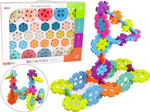 LeanToys Byggeklosser Snowflakes 120 Elements LEAN Leker