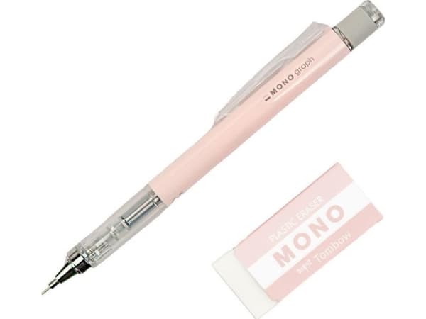 Automatic pencil, Mono Graph 0.5mm pastel + eraser