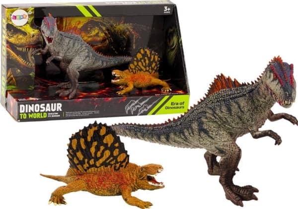 LeanToys Dinosauriefigurer Dimetrodon Allosaurus 2El