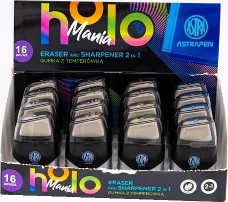 Sharpener with eraser 2-in-1 (16pcs) ASTRA