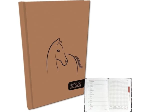 Kalender 2025 A5 Veckotidning Häst Beige
